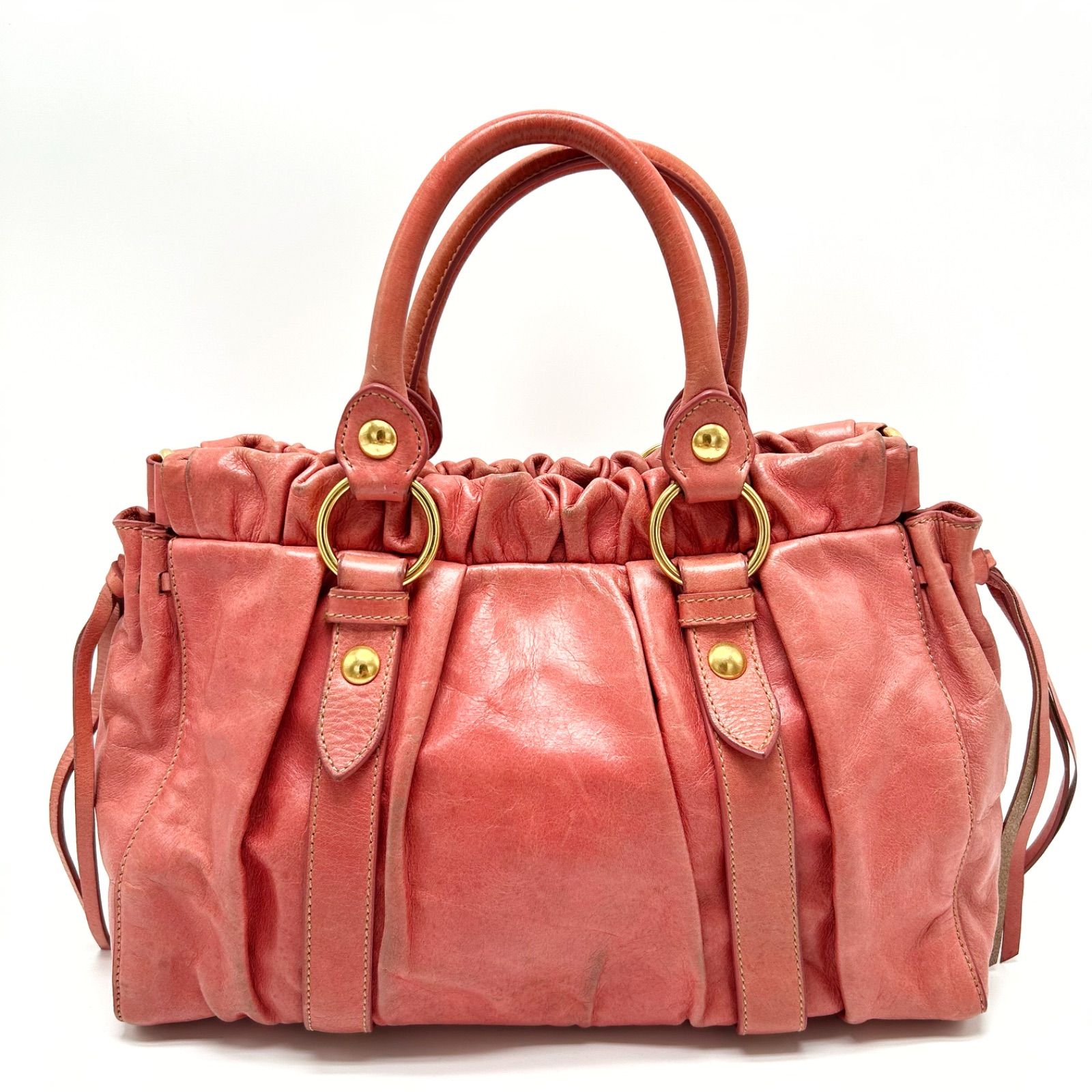 美品 miumiu ミュウミュウ ヴィッテロ ハンドバッグ 2WAY ショルダー