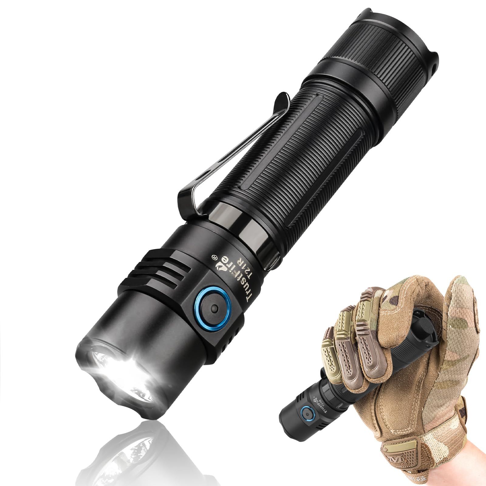 【2025新改良】TrustFire T21R 懐中電灯 2600ルーメン ledライト 軍用 フラッシュライト 強力 最強 タクティカルライト 高輝度 USB-C充電式 戦術的ハンディライト 5つ調光モード 耐衝撃 IPX8防水 小型 アウトドア ...