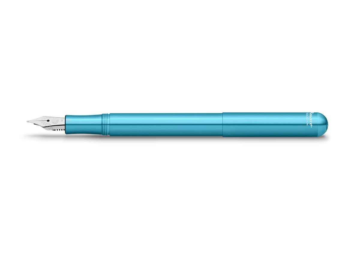 新品 Kaweco COLLECTION 万年筆 リリパットブルー I プレミアムアルミニウム 万年筆 スチールペン先付き インクカートリッジ用 I専用ペン 4.9インチ I ペン先:EF(極細)