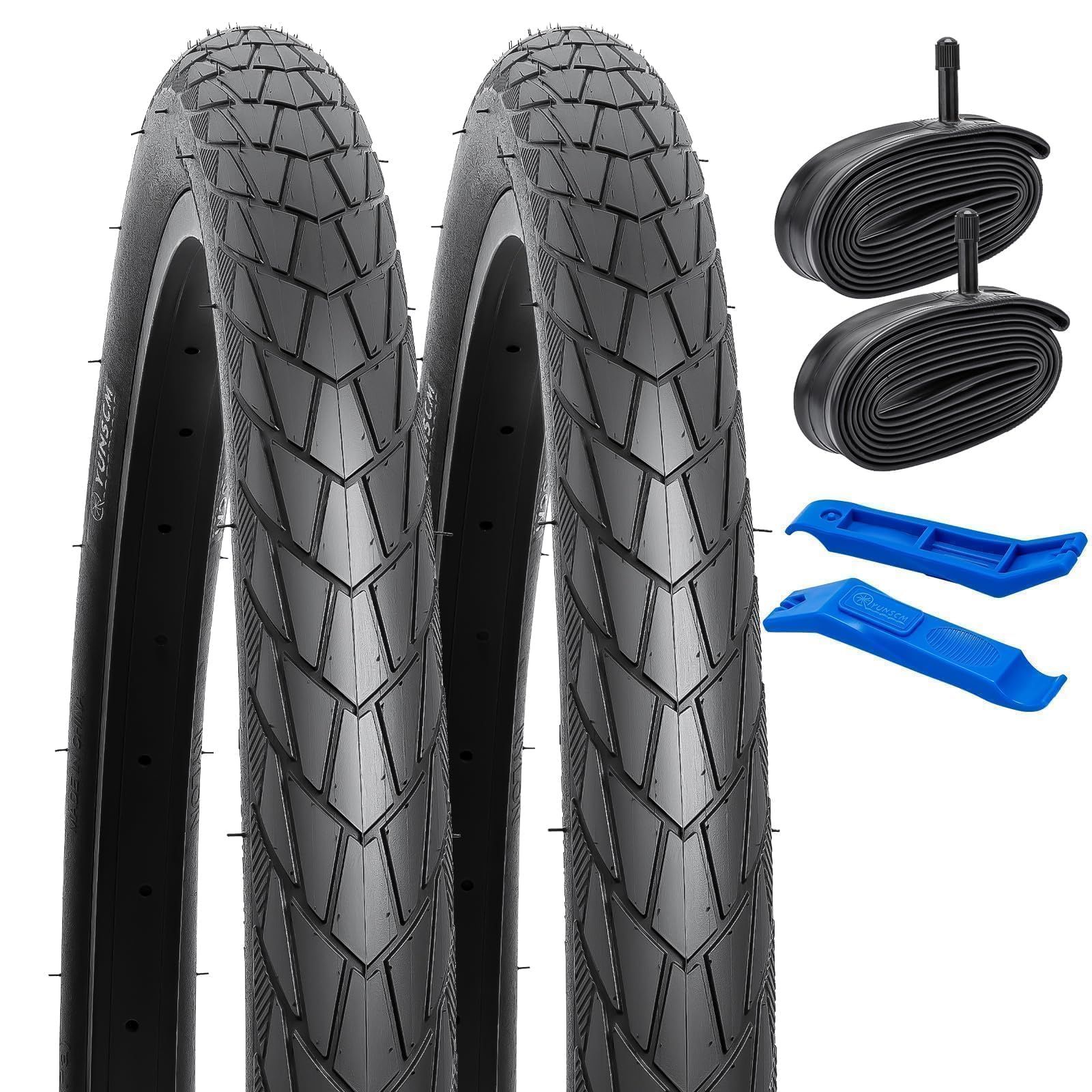 新品 YunSCM 2本セット26 1.5 タイヤ 穿刺防止 軽量26x1.5 40-559 自転車タイヤ+チューブ 米式バルブ32mm+タイヤレバー適用 26インチ 1.5 ロードバイクY-3108 8,158円
