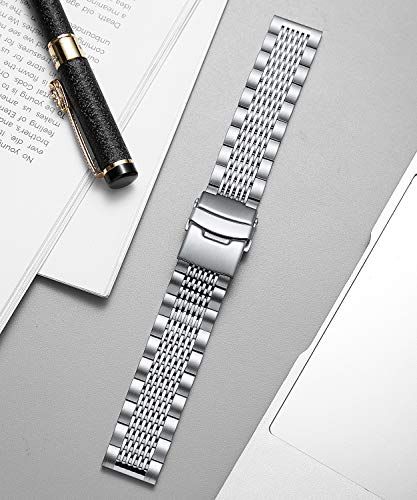 BINLUN] 時計バンド ステンレス メタルバンド 交換用金属腕時計ベルト