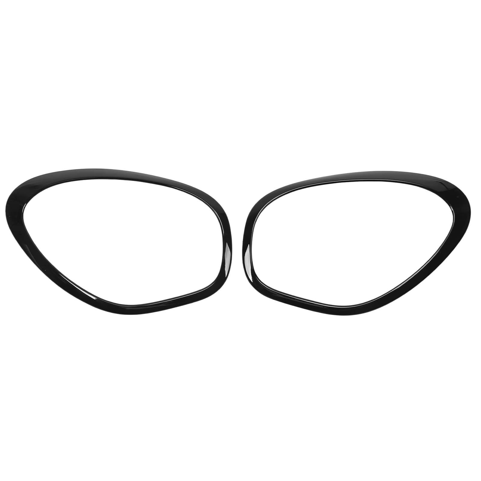 新品 Qiilu ヘッドライト トリム 2個 グロス ブラック ヘッドライト トリム 左右 51139801573 R60 カントリーマンの交換用