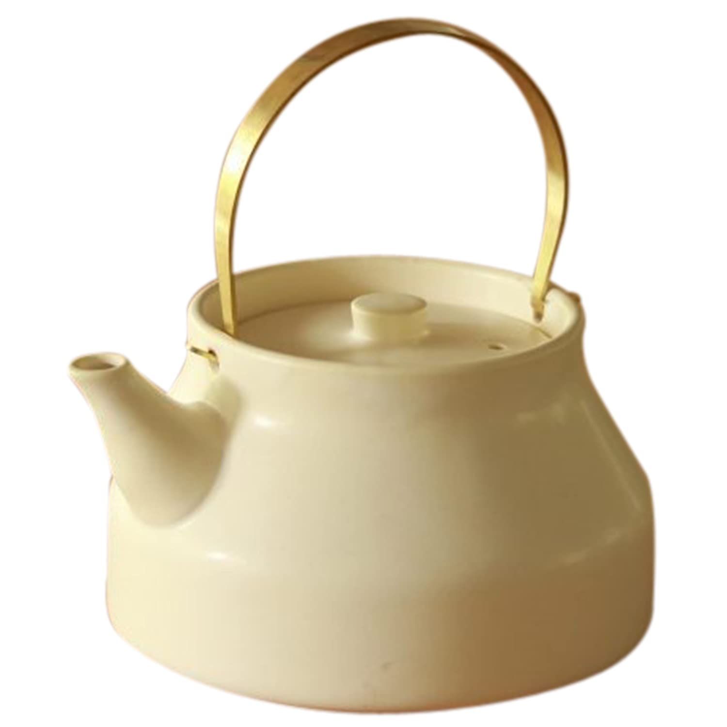 新品 かもしか道具店 陶のやかん 1L 日本製 小さい 直火 ホワイト 白 OR-60-126