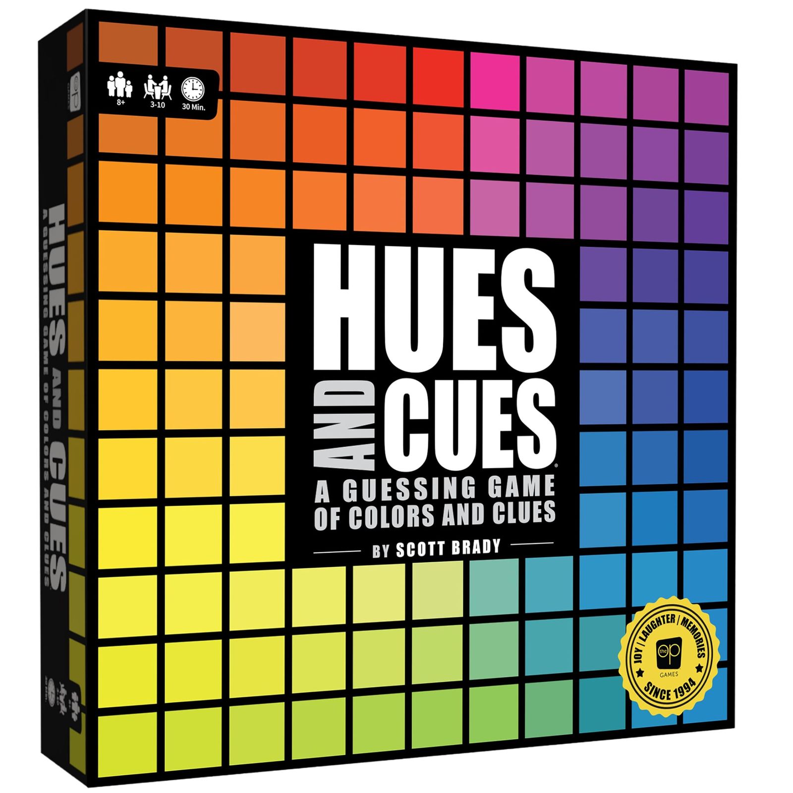新品 USAOPOLY ヒューズ&キューズ HUES and CUES 鮮やかな色あてゲーム 家族でのゲームナイトに ヒントの言葉と色をつなぎ合わせる 480色の正方形から推測