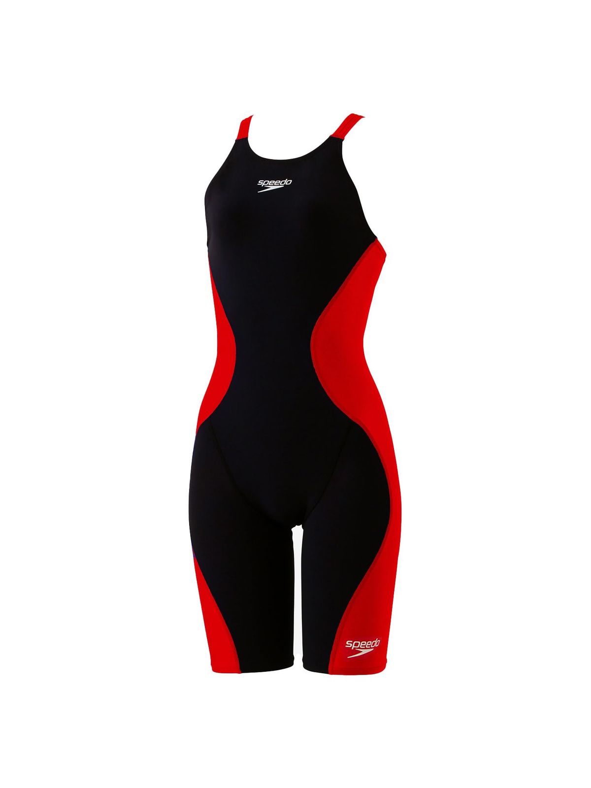 新品 [スピード] 競泳水着 Pro Hybrid 2 Openback Kneeskin プロハイブリッド2オープンバックニースキン レディース レッド/ブラック 2XS