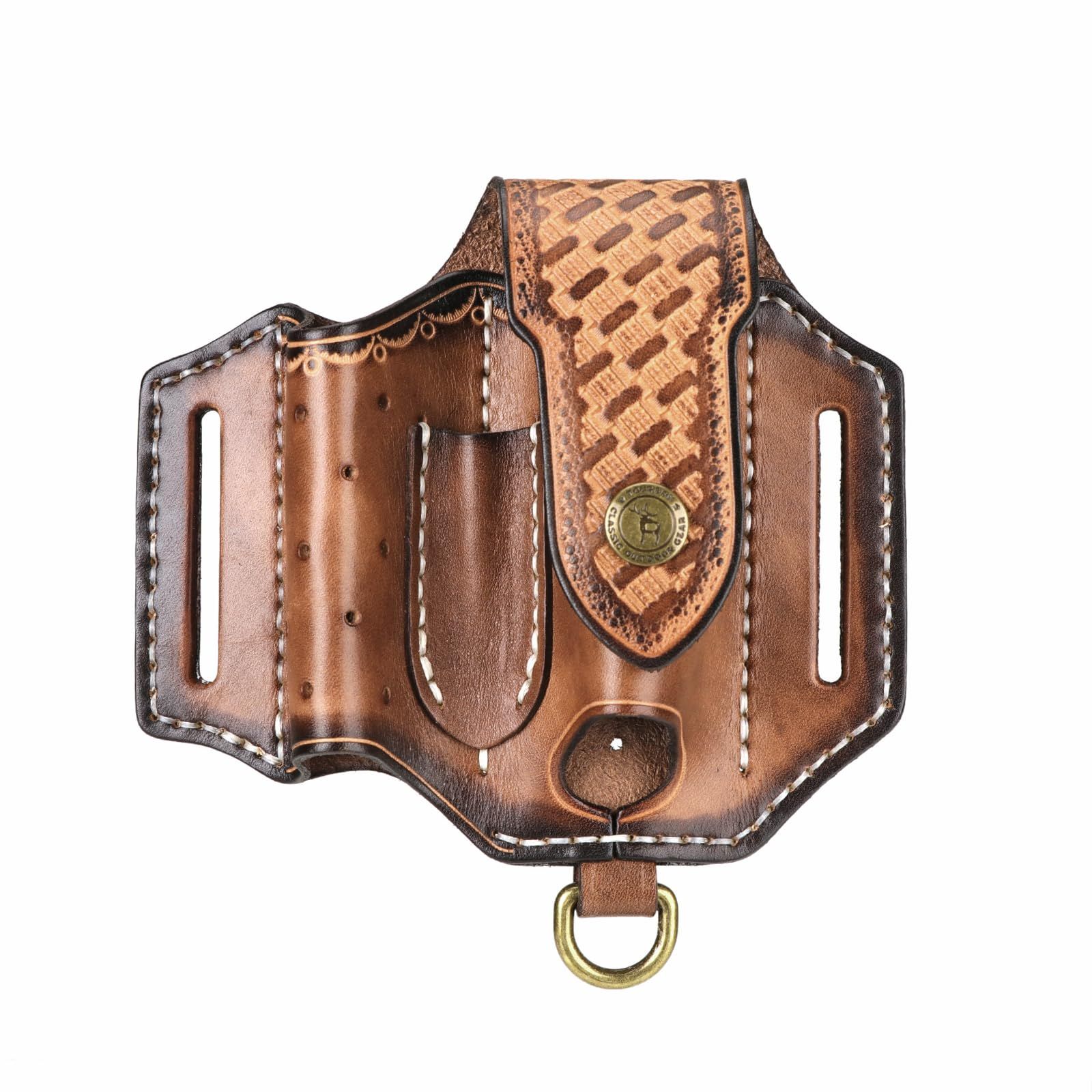 新品 TOURBON マルチツールホルダー ベルト用 レザー EDC ポケットオーガナイザー メンズ ツールレザーシース