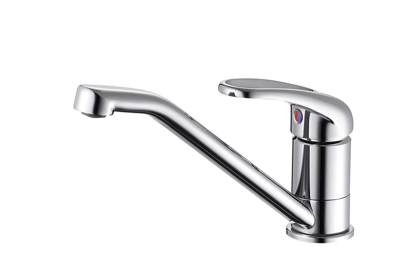 新品 SANEI(サンエイ) シングルワンホール混合栓 ミニキッチン用 短めパイプ 節水水栓 泡沫 水はね防止 穴径35~39ｍｍ用 寒冷地仕様 K87111EJK-S-13