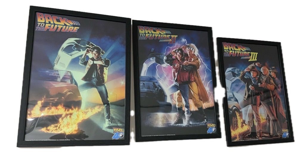 バックトゥザフューチャー　パート1から3 40周年　オリジナルポスター　額縁付き