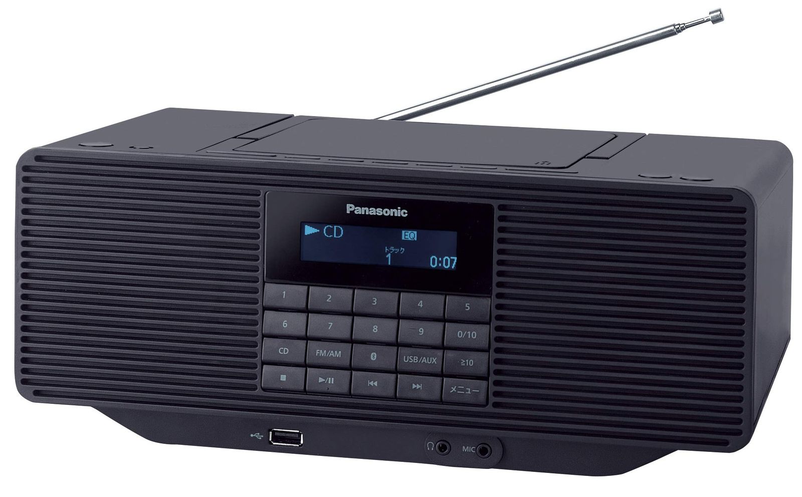 新品 パナソニック ポータブルステレオCDシステム AUX ブラック RX-D70BT-K