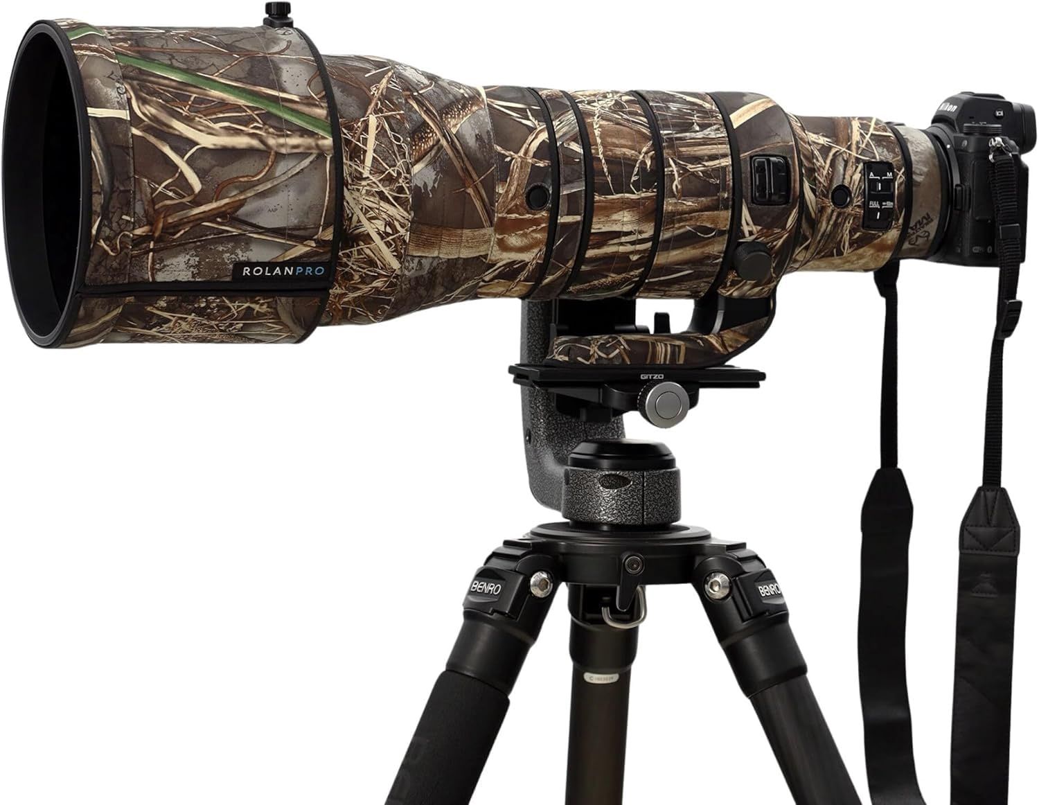 新品 ROLANPROレンズカバー 適合するNikon Z 400mm F2.8 TC VR Sレインカバー レンズ保護スリーブ ガンケース衣類-#9枯れ草迷彩防水