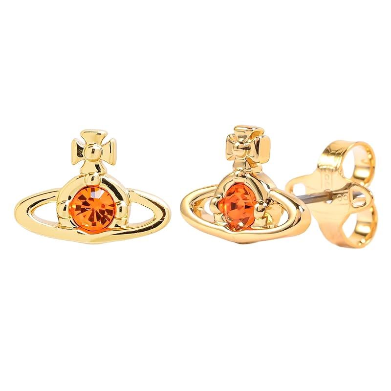 ヴィヴィアンウエストウッド Vivienne Westwood ピアス イヤリング ナノ ソリティア レディース ゴールド オレンジ 6201003702R834 ジュエリー [並行輸入品]