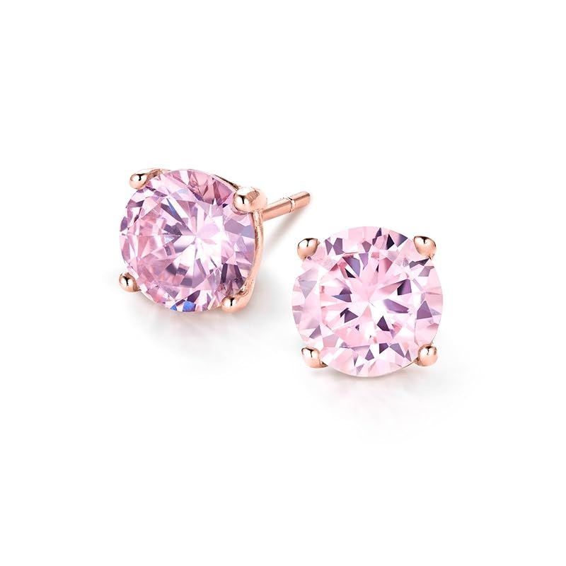 [Gift from New York] ピアス レディース 一粒ピアス ピンク 1.25ct シルバー925 K18 ピンクゴールド 加工 金属アレルギー対応 ブランド 誕生日プレゼント 女性