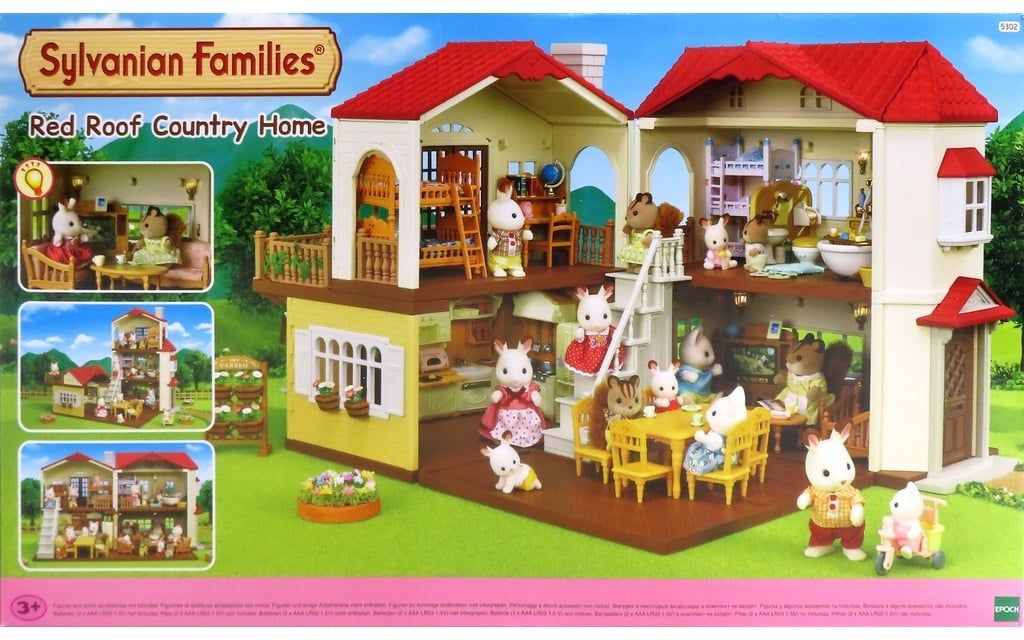 【中古】おもちゃ Red Roof County Home -赤い屋根の大きなお家- 「シルバニアファミリー」