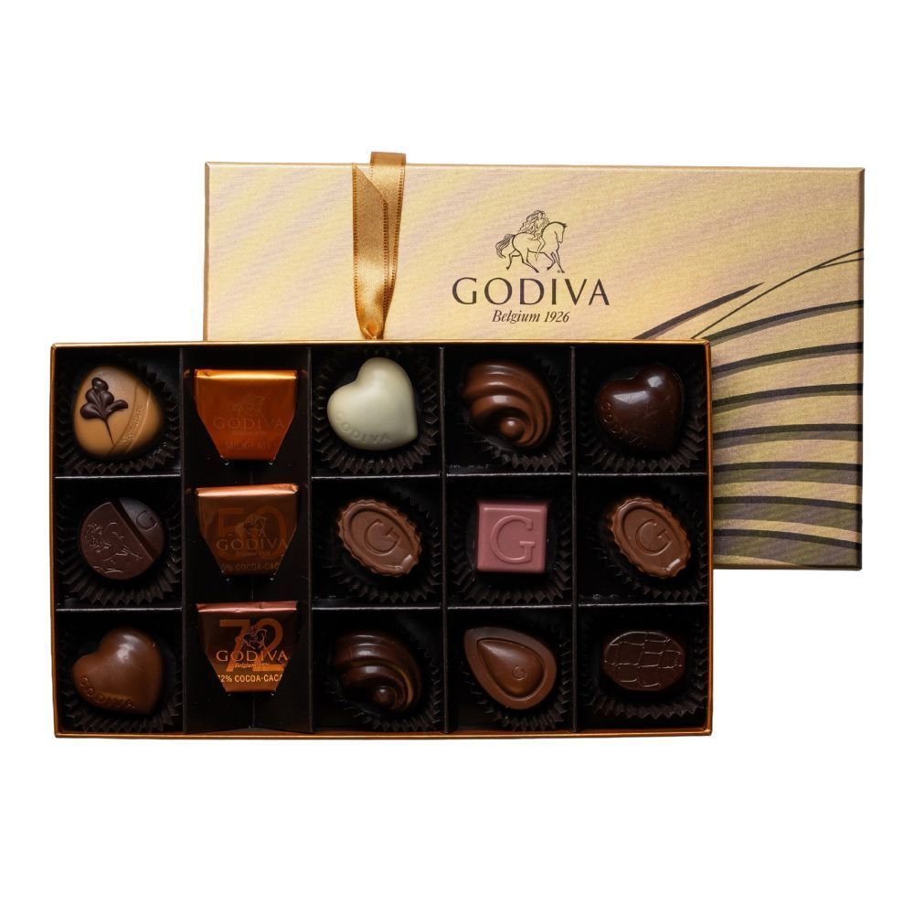 【新品】【訳アリ】ゴディバ GODIVA ハートオブゴールドコレクション15粒入り