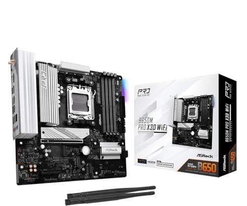 ASRock マザーボード B650M Pro X3D WiFi AMD Ryzen 9000, 8000, 7000 シリーズ CPU対応 (Soket AM5) B650 Micro ATX マザーボード 【国内正規代理店品】/ d95df6ed