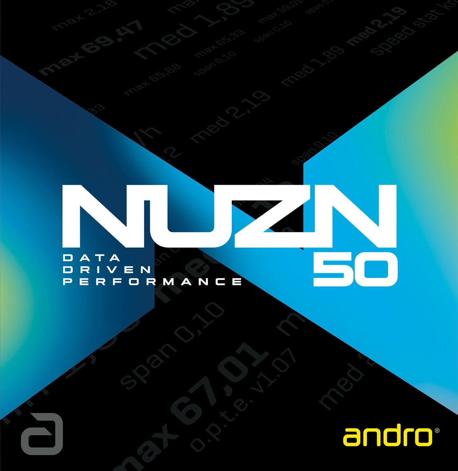 andro(アンドロ) 卓球 ラバー スピン系テンション 裏ソフト NUZN 50 クロ 2.0 110021101