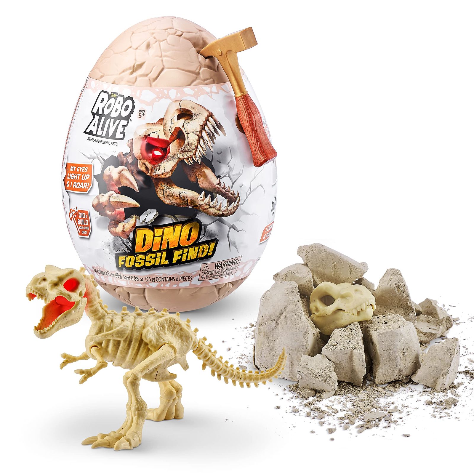新品 Robo Alive 恐竜化石発見 - T-Rex by ZURU 掘削恐竜化石掘りキット コレクターおもちゃ スライムティラノサウルスレックス付き