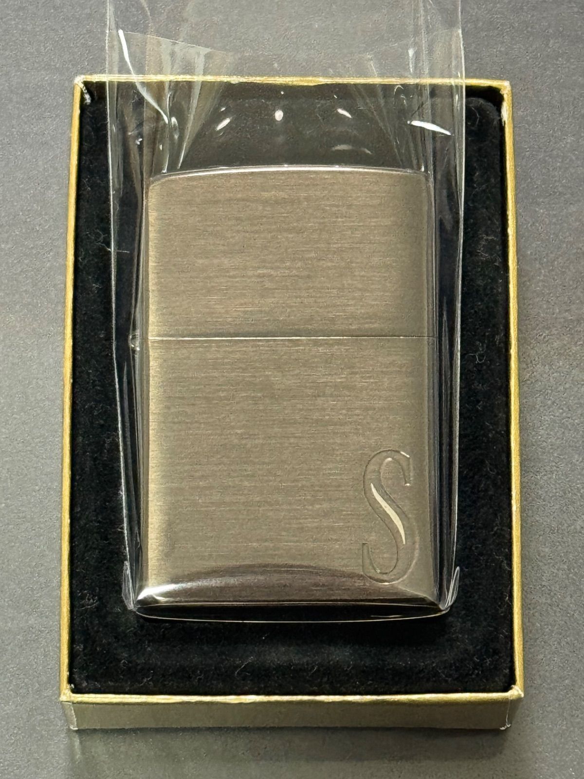 zippo セブンスター ブラック チタン 限定品 2面刻印 年代物 2000年製 Seven Stars シルバーインナー 同年代 2000年製 ケース 保証書