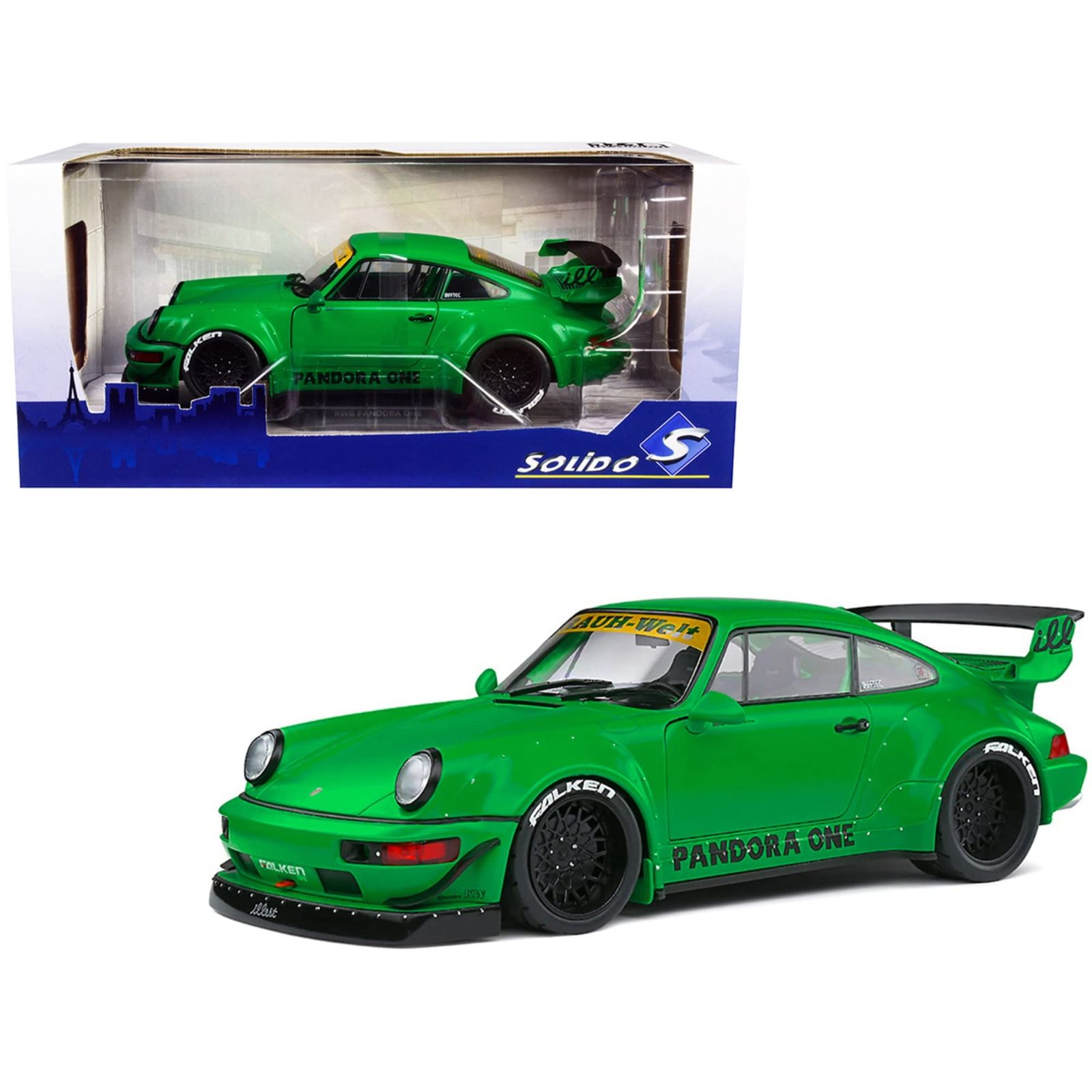 新品 ミニカー 1/18 ポルシェ 911 964 SOLIDO 1/18 911 964 RWB RAUH WELT 1992 GREEN 1807502