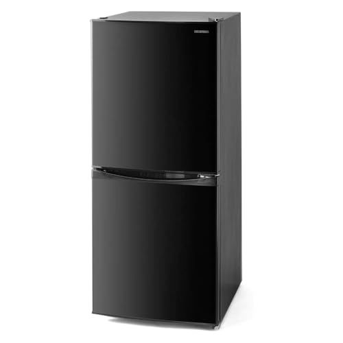 アイリスオーヤマ 冷蔵庫 142L (幅約50cm) 冷凍室52L 右開き 静音 ブラック IRSD-14A-Bｍａ