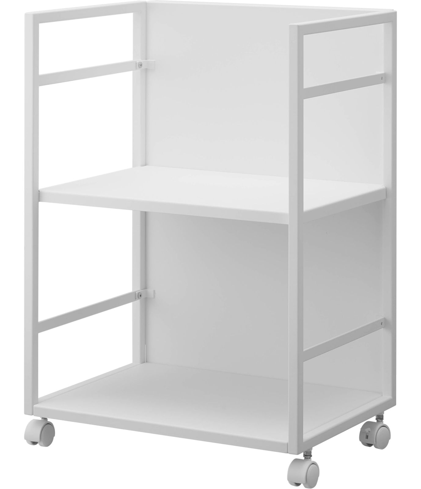 山崎実業(Yamazaki) 目隠しワゴン ホワイト 約W42×D32×H60cm タワー tower ストック 一括収納 キャスター付き 4810ma