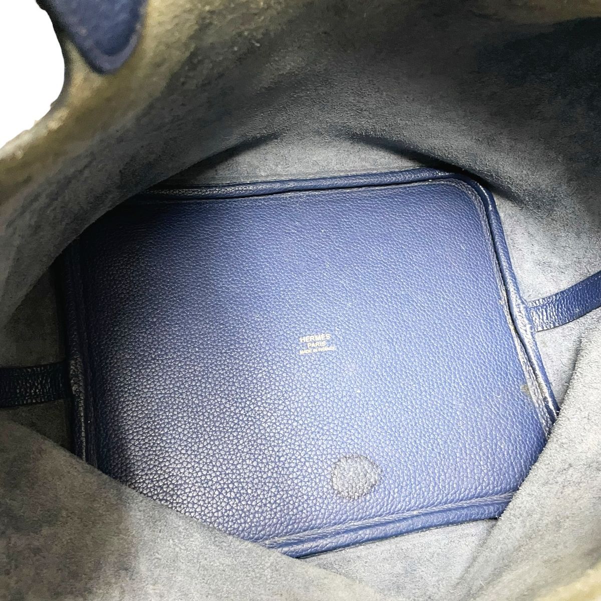 中古】 HERMES エルメス ピコタンロックMM 22 トゴ ネイビー ブル 