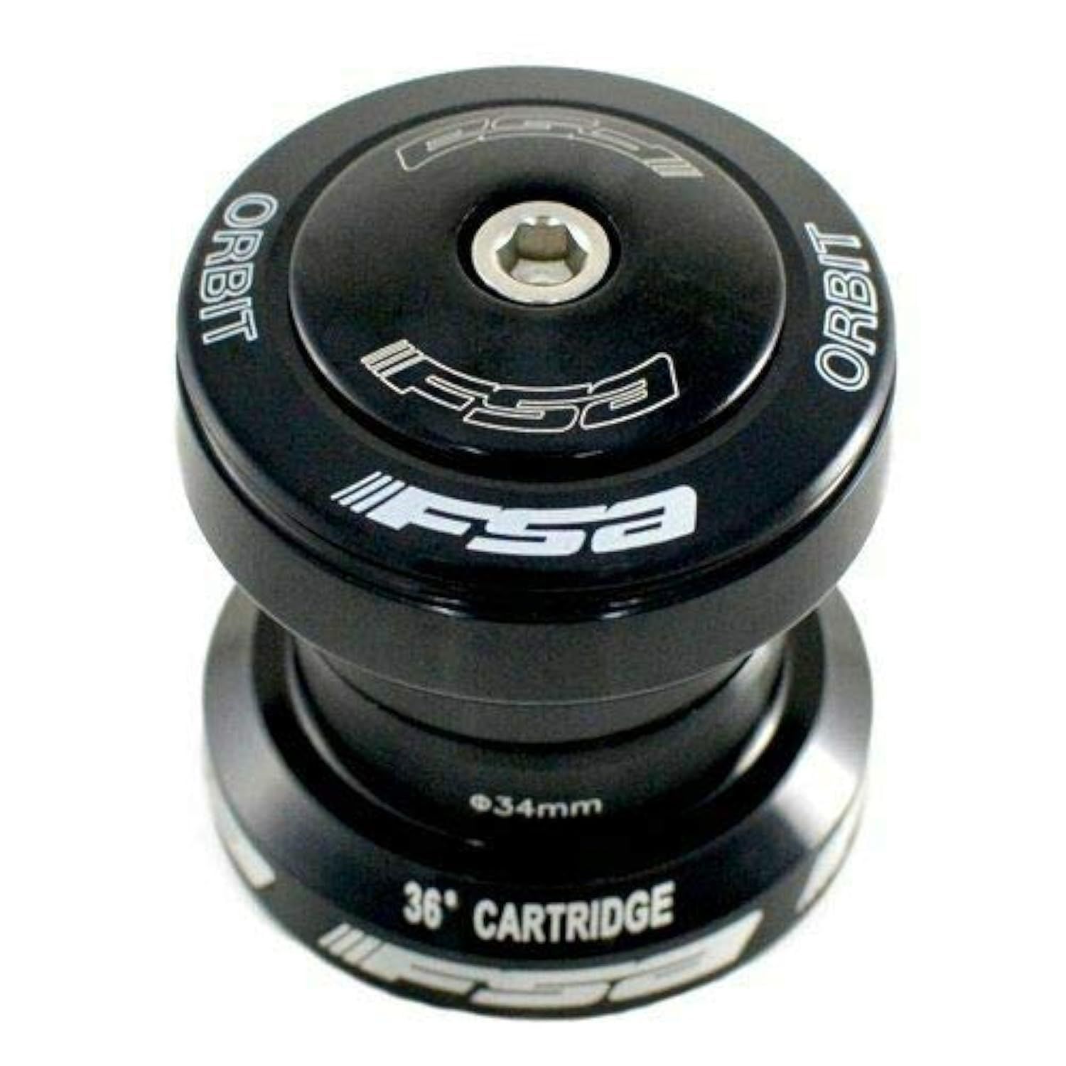 新品 FSA NO.2N Orbit UF 1-1/8 Threadless Sealed Bearing Headset Black XTE1714