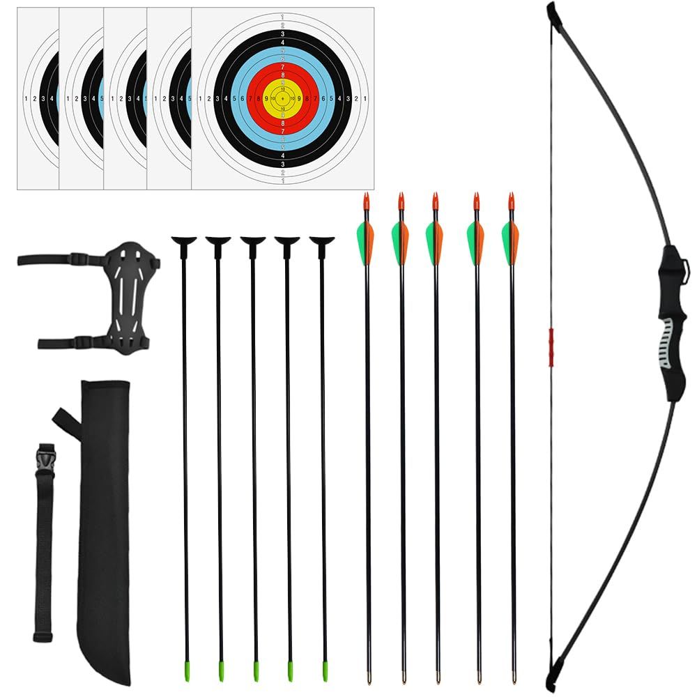 新品 OAEZAEY アーチェリー 弓矢 おもちゃ リカーブボウ 子供 初心者の射的セット 右左手兼用 男の子 おもちゃ 女の子 取り外し可能 組み立てが簡単 小学生 中学生 外遊び おもちゃ (パッケージ1)