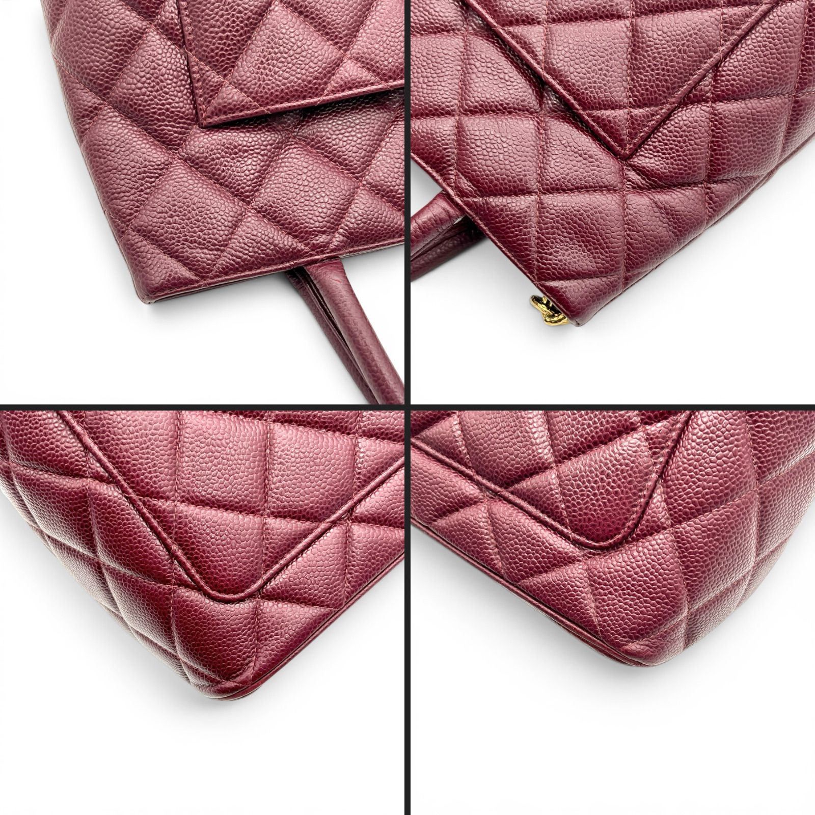 【希少カラー】CHANEL シャネル 復刻トート キャビアスキン ボルドー CHANEL シャネル 復刻トート キャビアスキン ボルドー ワインレッド 7