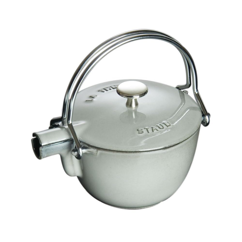 新品 staub ストウブ 「 ラウンド ティーポット グレー 16.5cm 」 ケトル やかん ポット IH対応 Round tea kettle 40509-420