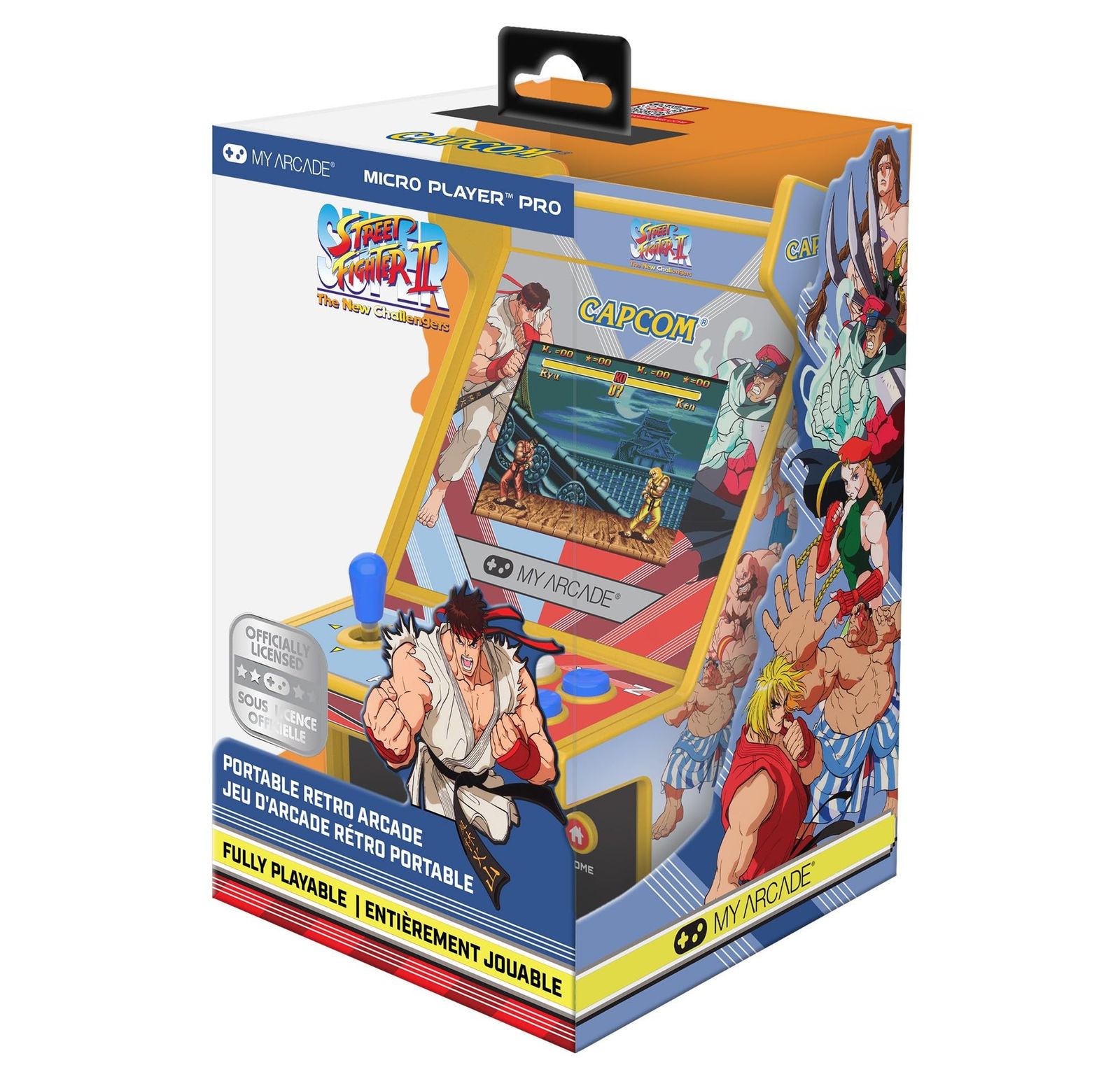 新品 My Arcade DGUNL-4185 スーパーストリートファイターII - マイクロプレイヤープロ ポータブル レトロ アーケード (1つに2つのゲーム)
