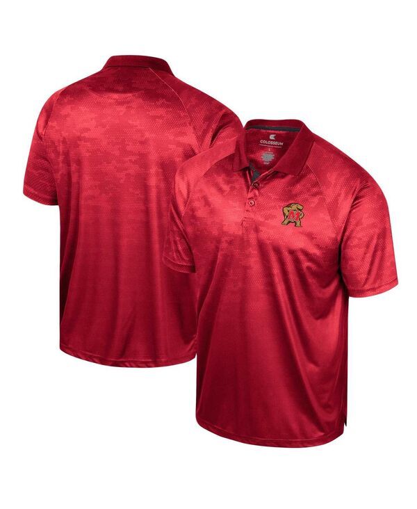 コロシアム メンズ トップス ポロシャツ Colosseumens Red Maryland Terrapins Honeycomb Raglan Polo Shirt Red レッド