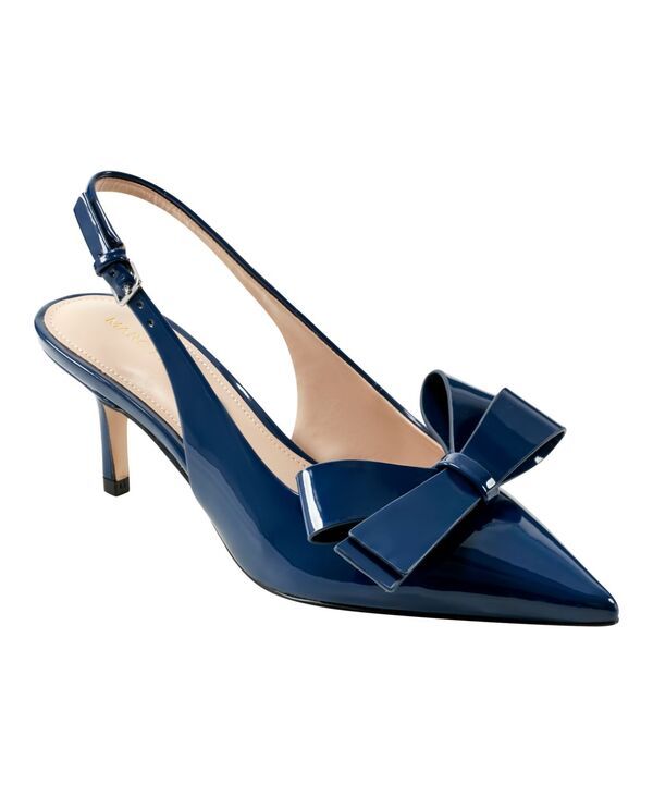 マークフィッシャー レディース シューズ パンプス Marc Fisher Womens Allon Pointy Toe Dress Slingback Pumps Dark Blue ブルー