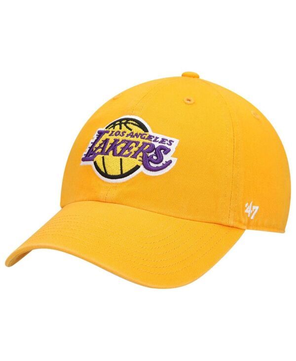 47 ブランド メンズ アクセサリー 帽子 47 Brand Mens Gold Los Angeles Lakers Clean Up Adjustable Hat Gold ゴールド