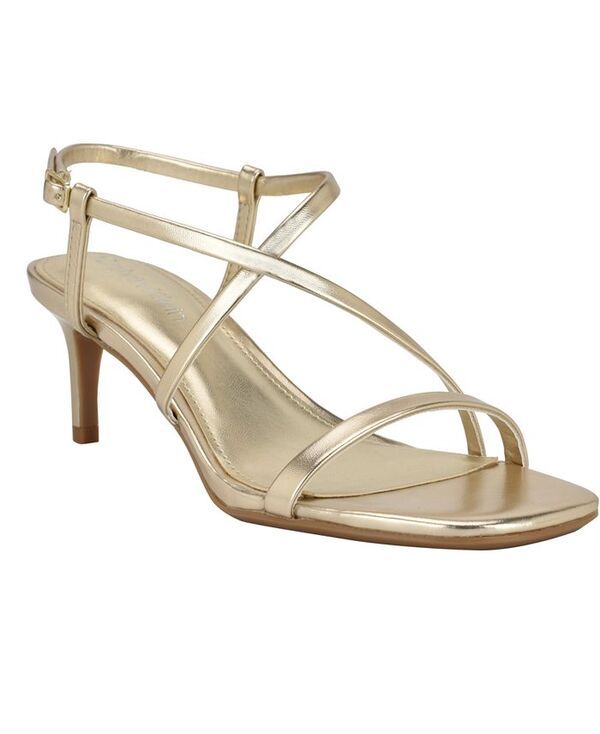 カルバンクライン レディース シューズ サンダル ヒール Calvin Klein Womens Ishaya Strappy Low Heel Dress Sandals Gold ゴールド