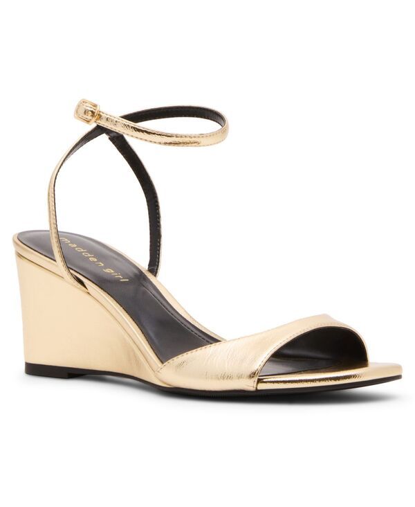 マッデンガール レディース シューズ サンダル Madden Girl Womens Lainey TwoPiece Wedge Sandals Gold Metallic ゴールド