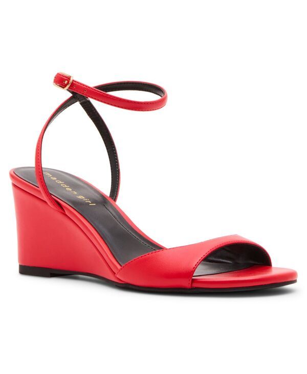 マッデンガール レディース シューズ サンダル Madden Girl Womens Lainey TwoPiece Wedge Sandals Fired レッド