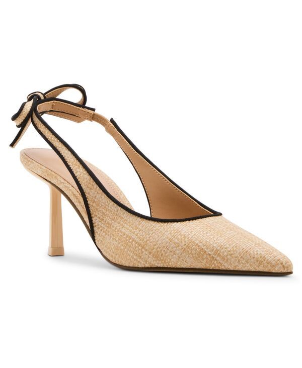 マッデンガール レディース シューズ パンプス Madden Girl Womens Bizzy Slingback Bow Pumps Light Natural Raffia
