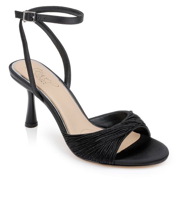 ジュウェルダグレイミシュカ レディース シューズ サンダル Jewel Badgley Mischka Womens Nanette Stiletto Dress Sandals Black Satin ブラック