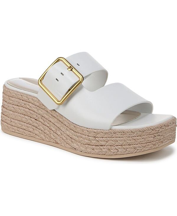 フランコサルト レディース シューズ サンダル プラットフォーム Franco Sarto Womens Taziana Open Square Toe Slide Platform Sandals Bright White Leather ホワイト