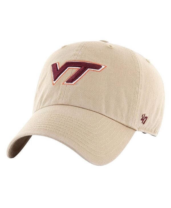 47 ブランド メンズ アクセサリー 帽子 47 Brand Mens Khaki Virginia Tech Hokies Clean Up Adjustable Hat Khaki カーキ