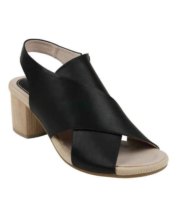 ジーシーシューズ レディース シューズ サンダル ヒール GC Shoes Womens Keefa Cross Strap Slingback Heeled Sandals Black ブラック
