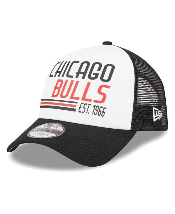 ニューエラ メンズ アクセサリー 帽子 New Era Mens White Chicago Bulls Lift Pass Foam Front Trucker 9FORTY Adjustable Hat White ホワイト