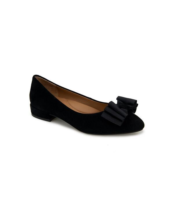 ジェントルソウルズ レディース シューズ スリッポン・ローファー Gentle Souls Womens Atlas SlipOn Flats Black Suede Textile ブラック