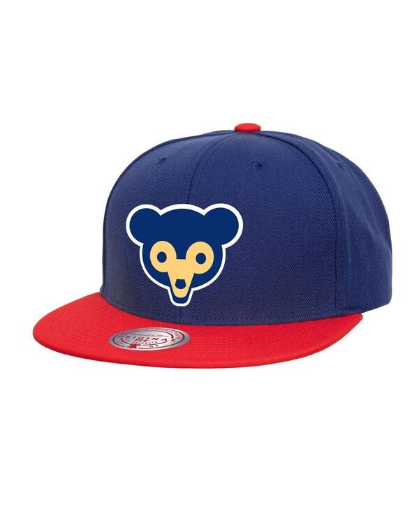 ミッチェルネス メンズ アクセサリー 帽子 Mitchell Ness Mens Navy Chicago Cubs Cooperstown Collection Basic Flip Snapback Hat Navy ネイビー