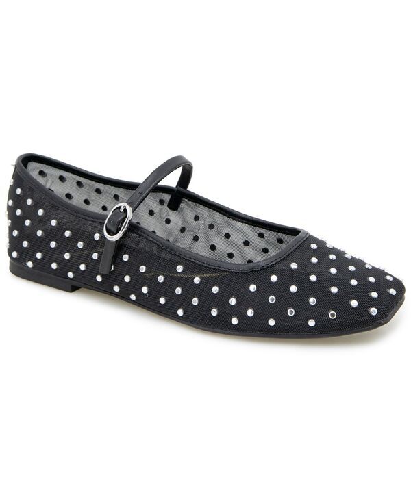 ケネスコール レディース シューズ パンプス メッシュ Kenneth Cole New York Womens Jasper Mesh Mary Jane Ballet Flats Black Mesh ブラック
