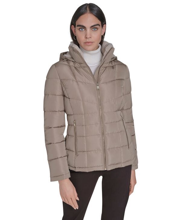 カルバンクライン レディース アウター ジャケット・ブルゾン Calvin Klein Womenstand Collar Lined Puffer Jacket Birch