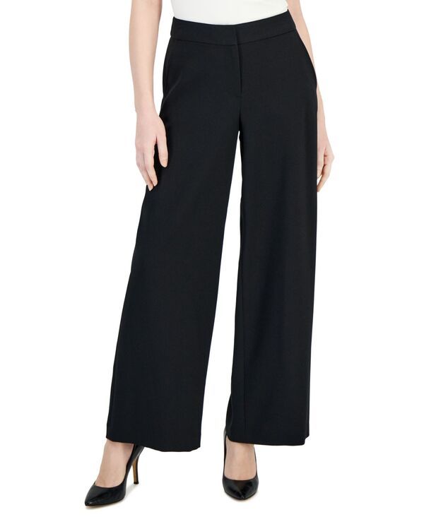 タハリエーエスエル レディース ボトムス カジュアルパンツ ワイドレッグ Tahari ASL Womens MidRise Wide Leg Pants Black ブラック