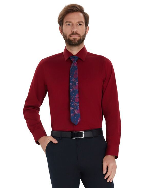 バースリー メンズ トップス シャツ Bar III Mensateen Solidresshirt Red レッド 7,394円