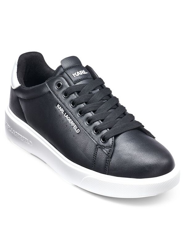 カール ラガーフェルド メンズ シューズ スニーカー ロゴ KARLAGERFELD PARIS Mens Logo PlainToe Sneakers Black ブラック